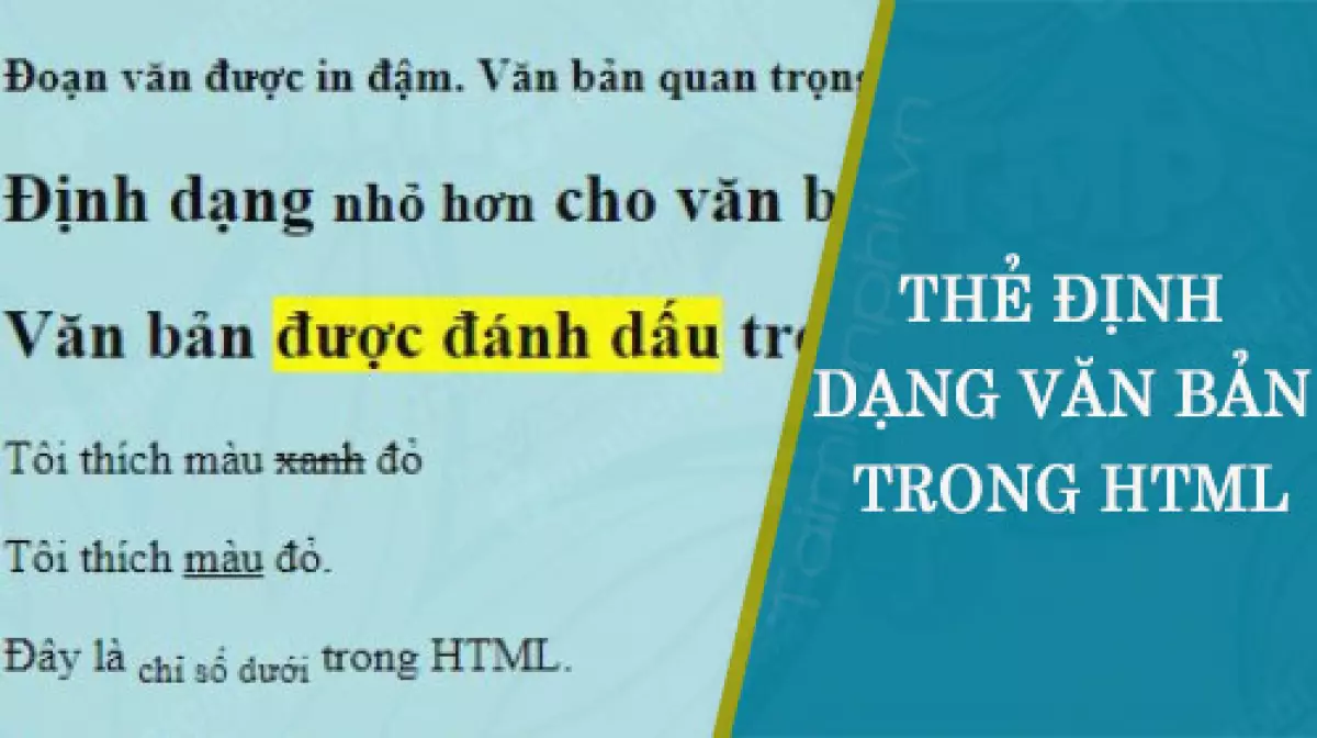 Cách Định Dạng Văn Bản Trong HTML