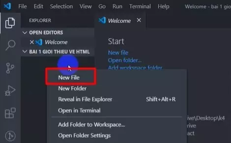 Cách tạo File HTML và chạy HTML trong Visual Studio Code