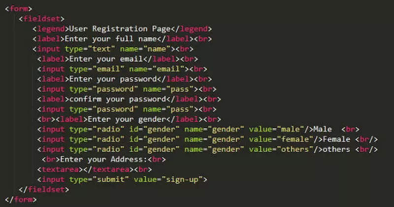 Tag form dùng để tạo một "biểu mẫu" HTML cho người dùng