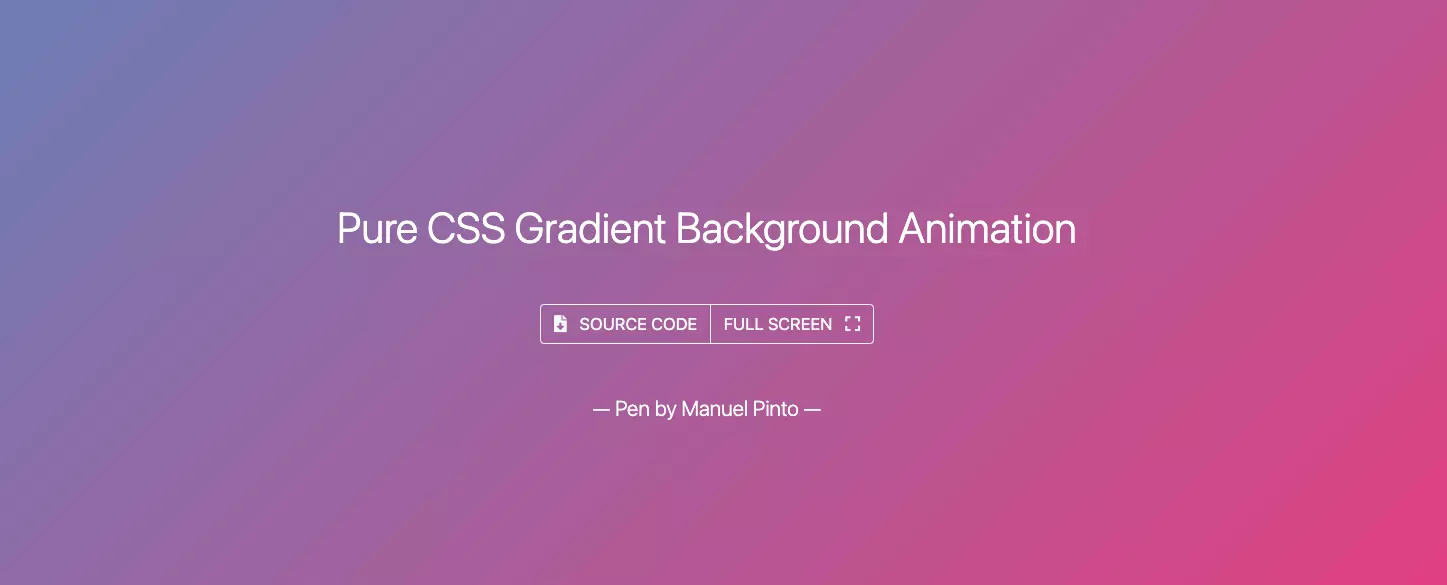 Pure CSS Gradient Background Animation