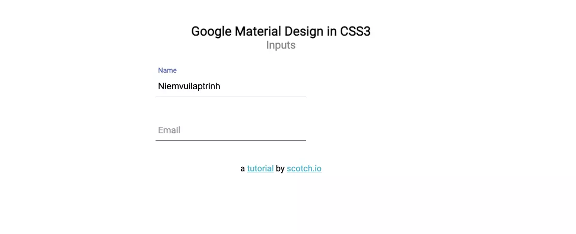 Google Material Design in CSS3