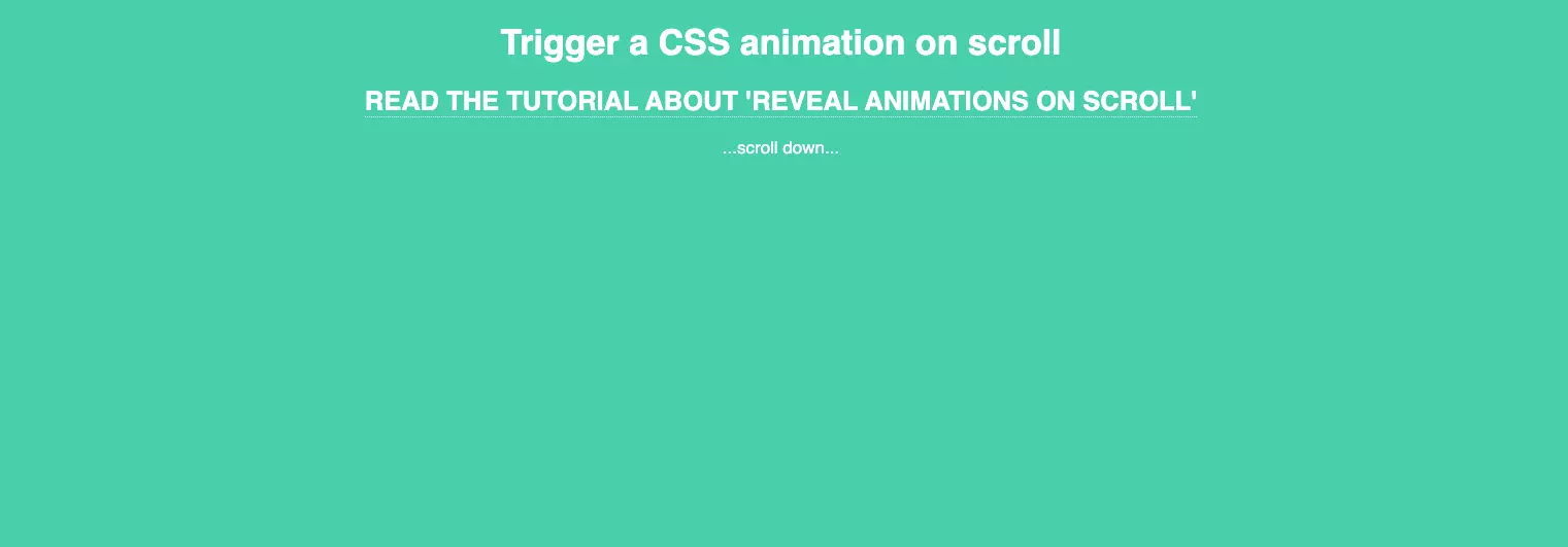 Trigger a CSS animation on scroll