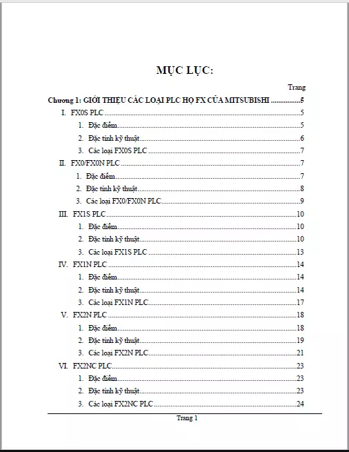 Tài liệu PLC Mitsubishi