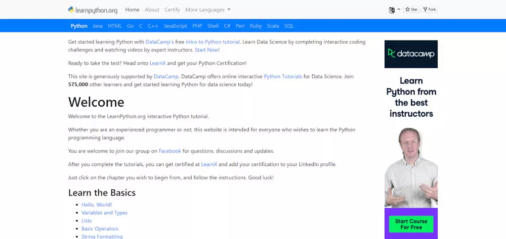Learnpython.org