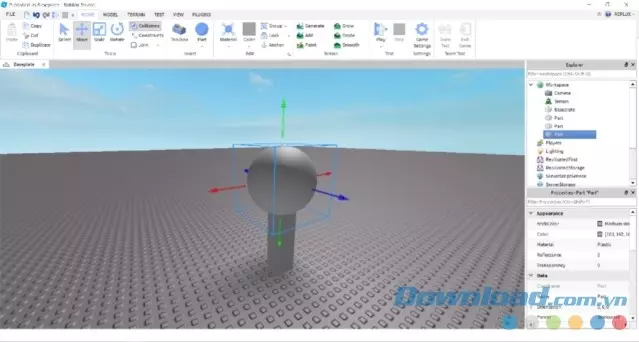 Hoàn thành cây tạo bằng Roblox Studio