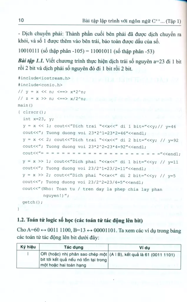 Bài tập lập trình với ngôn ngữ C++