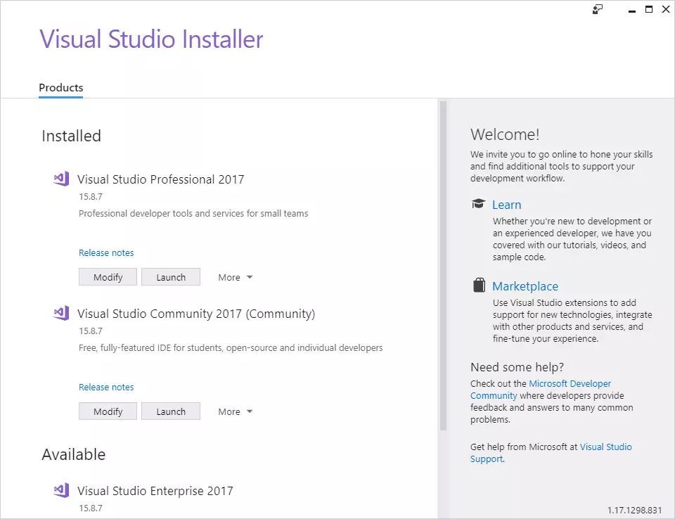 Hoàn tất cài đặt Visual Studio 2017