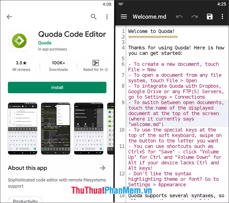 Quoda Code Editor