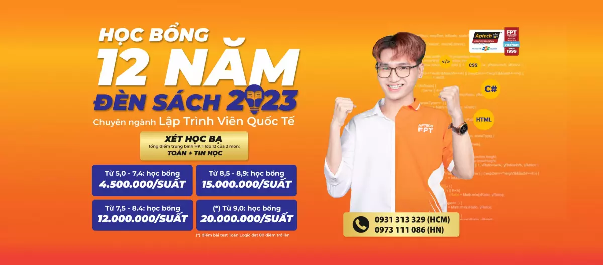 Học bổng “12 Năm Đèn Sách” | FPT Aptech