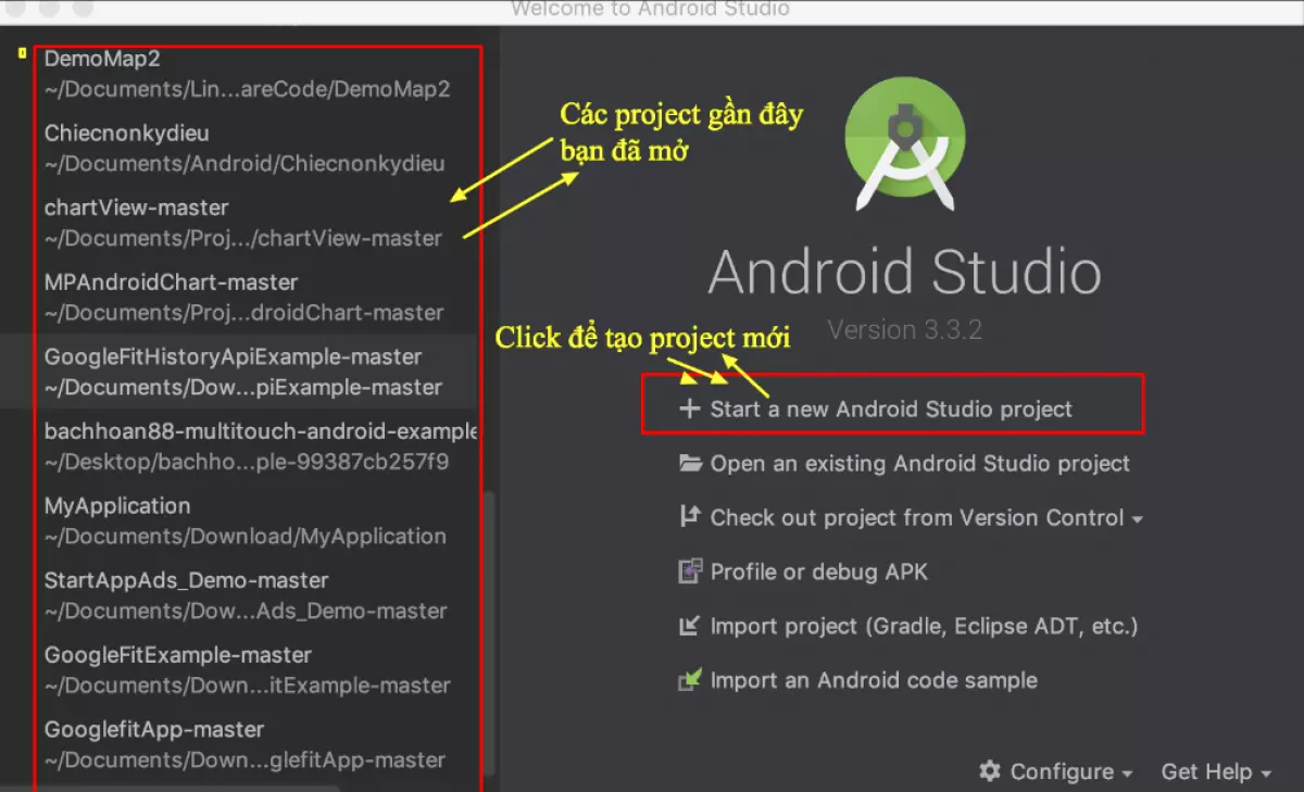 Code ví dụ Android Hello World với Android Studio