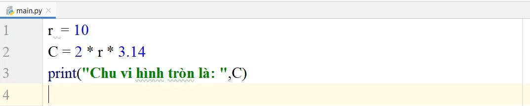 Hình tính chu vi hình tròn