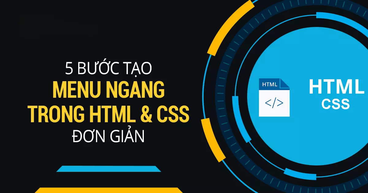 tao menu ngang trong html