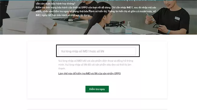 Nhập IMEI để kiểm tra bảo hành