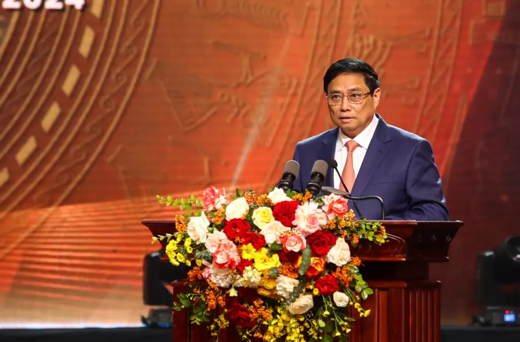 Thủ tướng Phạm Minh Chính phát biểu tại Lễ trao giải.