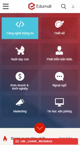 Giao diện trang web trên máy tính