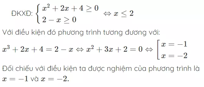 Giải phương trình quy về phương trình bậc nhất bậc hai