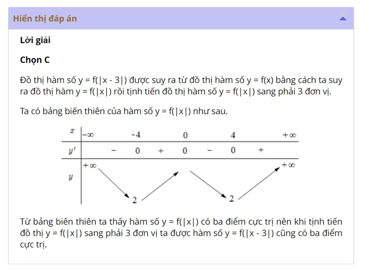 Cực trị hàm trị tuyệt đối (bài 3)