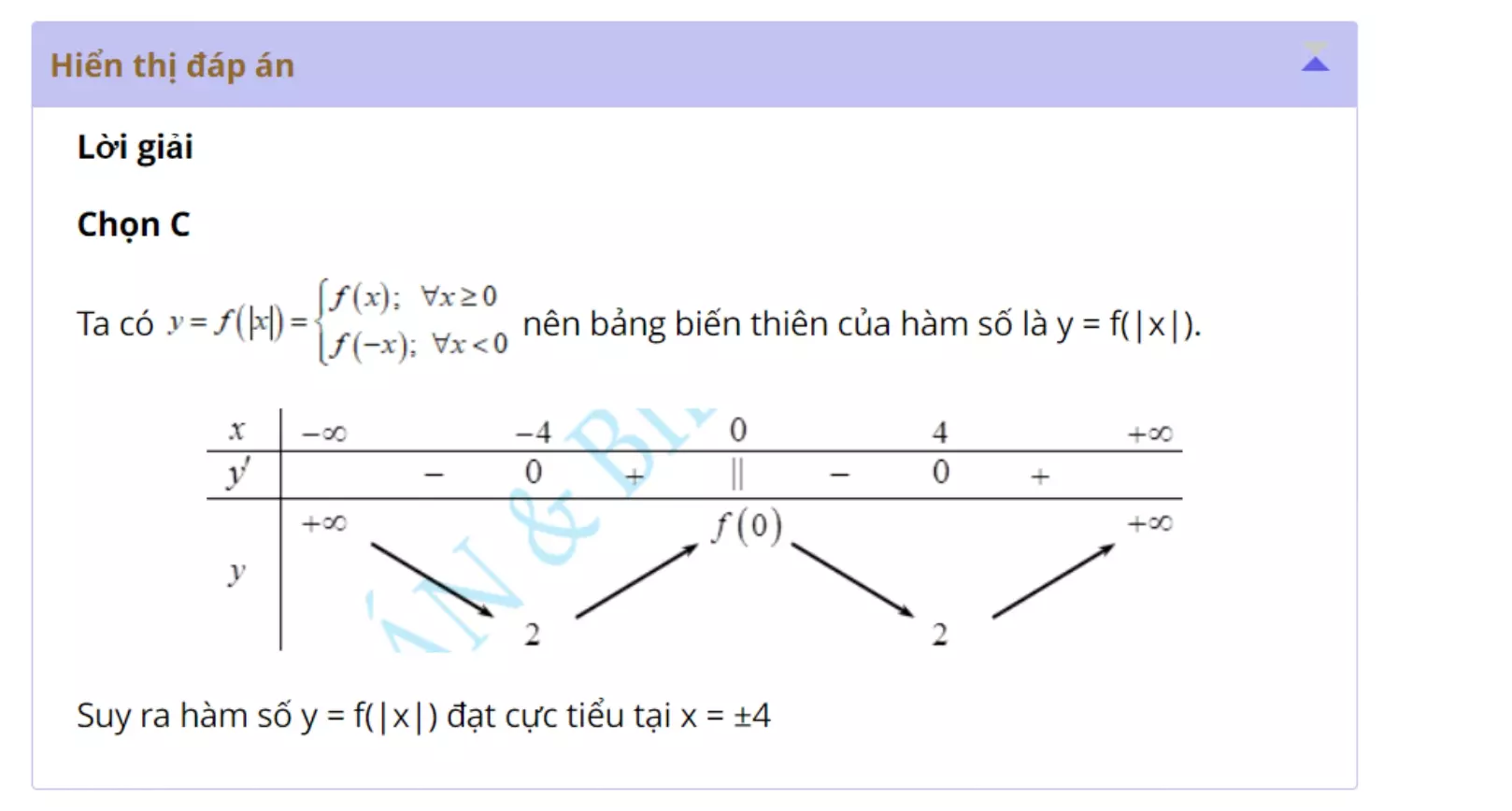 Cực trị hàm trị tuyệt đối (bài 4)