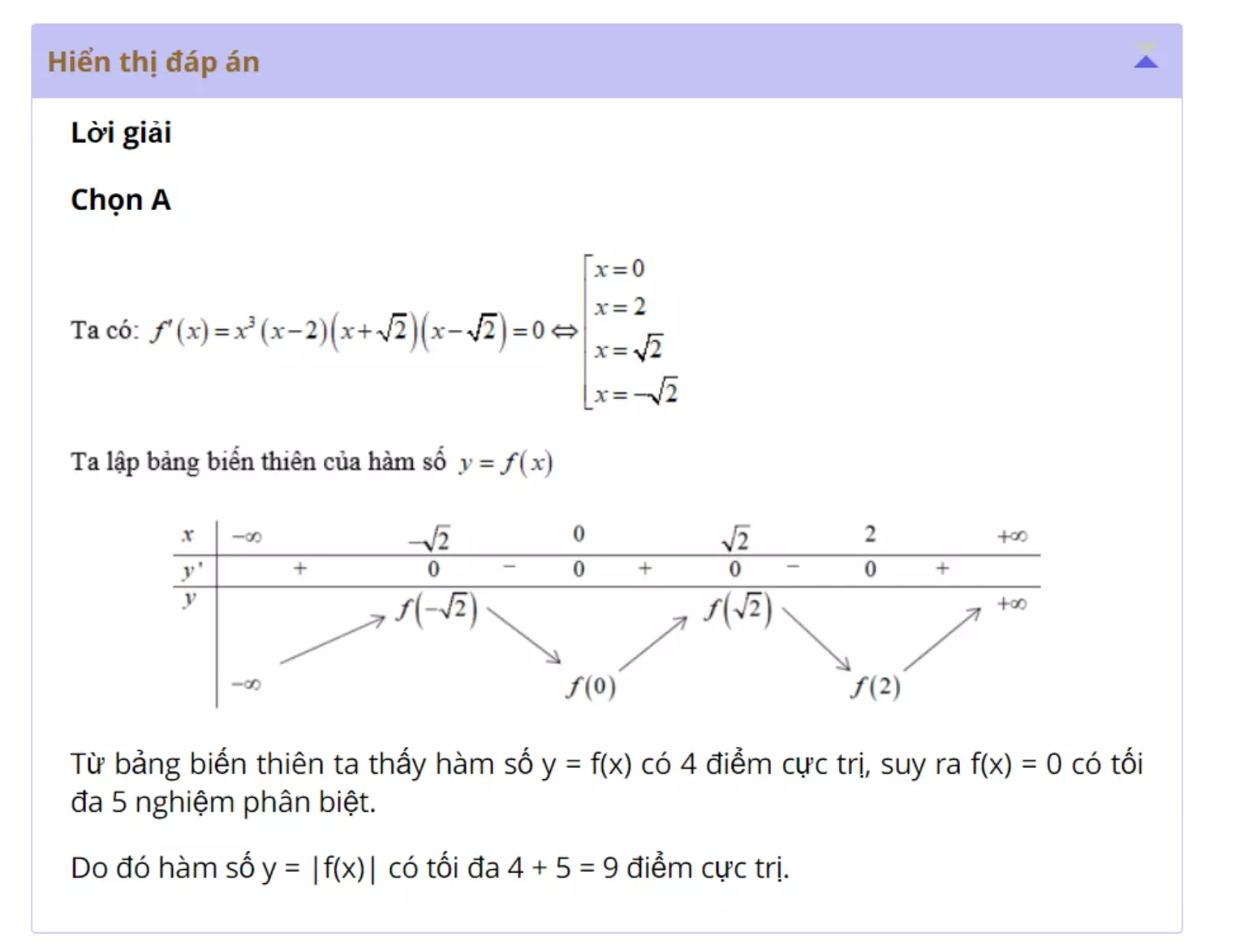 Cực trị hàm trị tuyệt đối (bài 5)