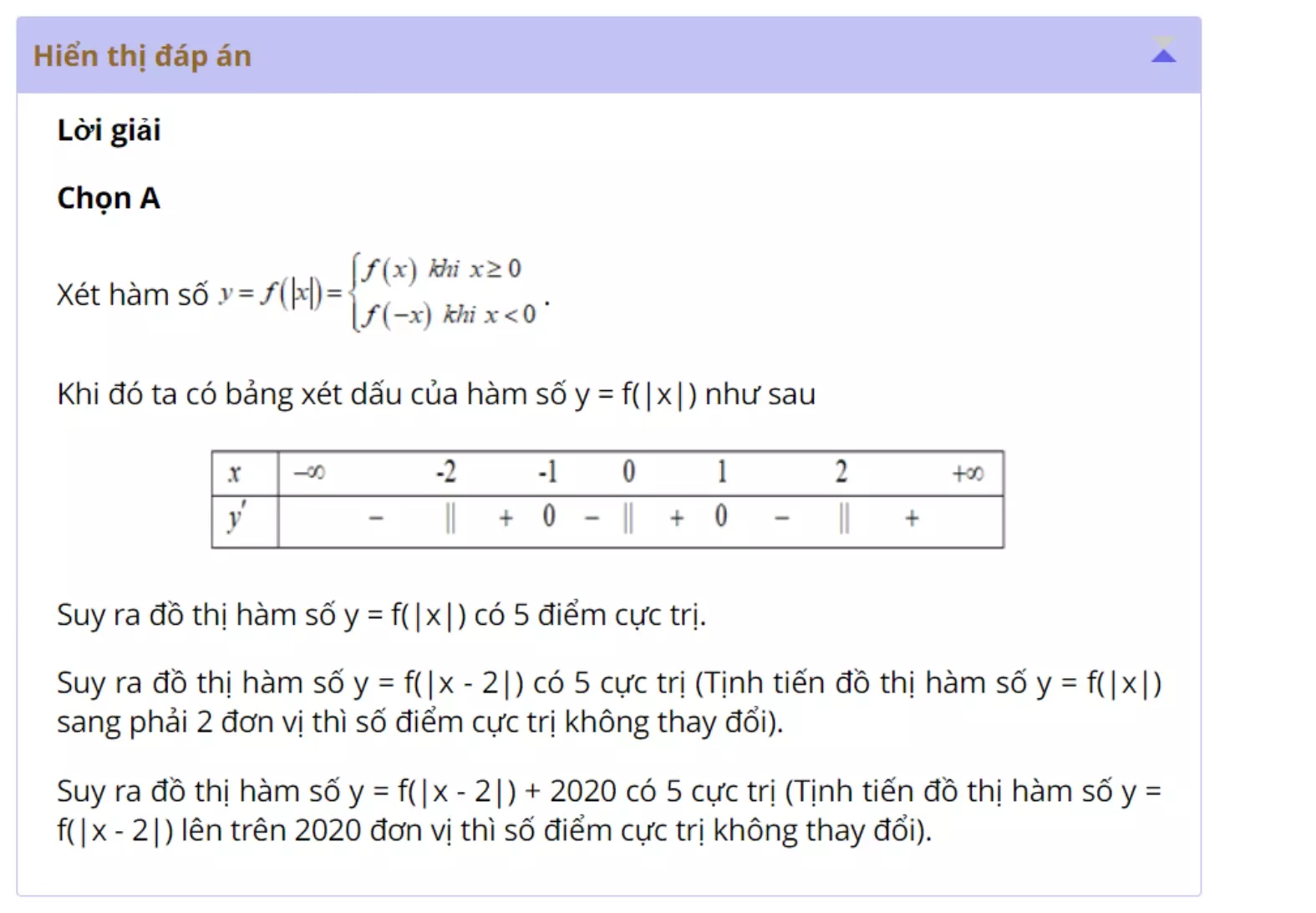 Cực trị hàm trị tuyệt đối (bài 6)