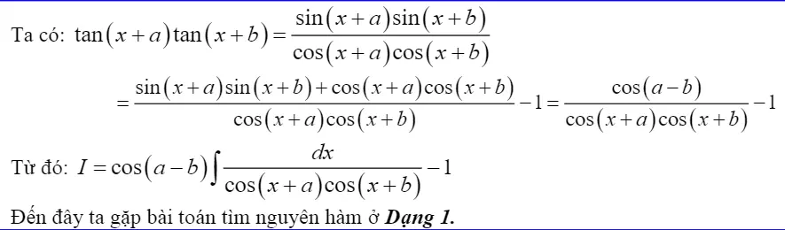 Phương pháp tìm nguyên hàm hàm số lượng giác