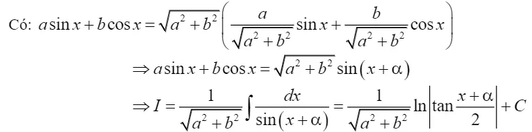 Phương pháp tìm nguyên hàm hàm số lượng giác