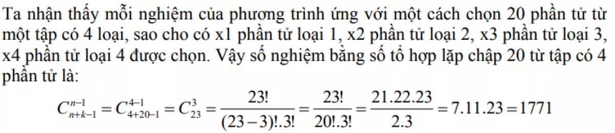 bài tập tổ hợp lặp có lời giải