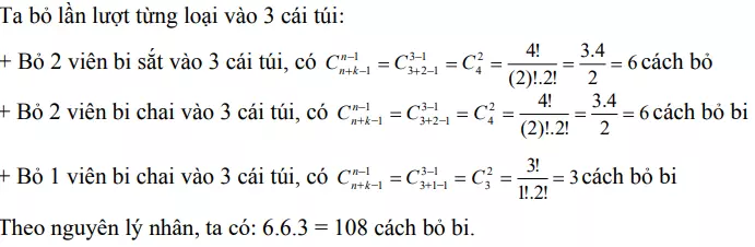 Bài tập tổ hợp lặp có lời giải