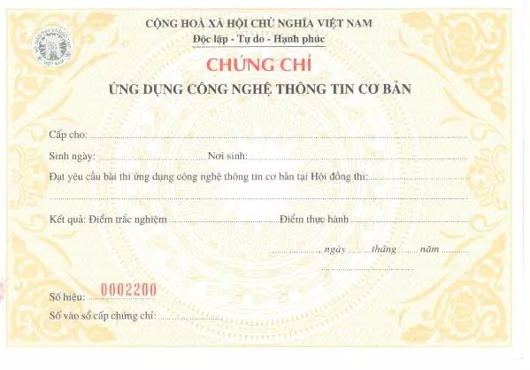 Chứng chỉ Tin học cơ bản