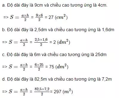 Diện tích Hình tam giác