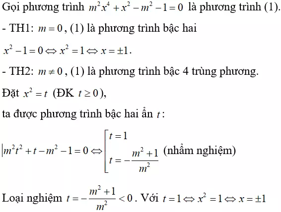 Cách giải phương trình trùng phương cực hay, có đáp án