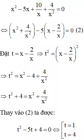 Cách giải phương trình bậc bốn dạng ax^4 + bx^3 + cx^2 ± kbx + k^2a = 0