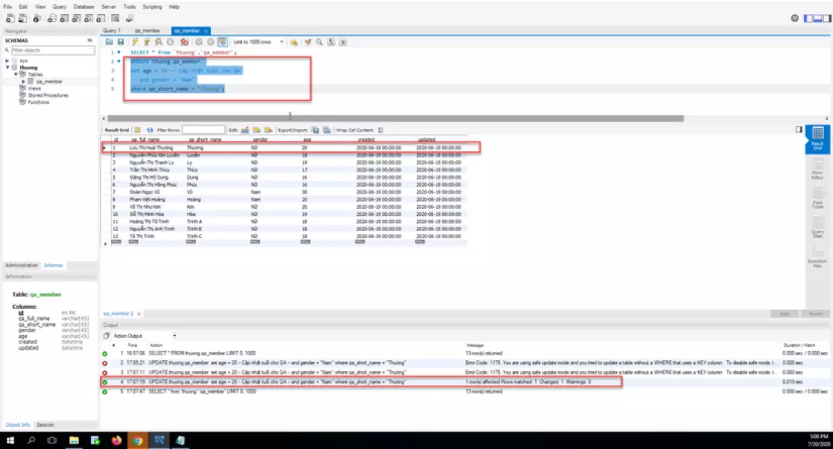 MỘT SỐ THAO TÁC CƠ BẢN TRÊN MYSQL MÀ TESTER/QA NÊN BIẾT (Phần 1)