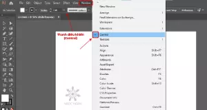 hiển thị thanh điều khiển trong illustrator