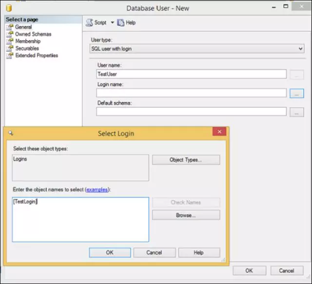 Tạo thành công người dùng mới trên MS SQL Server