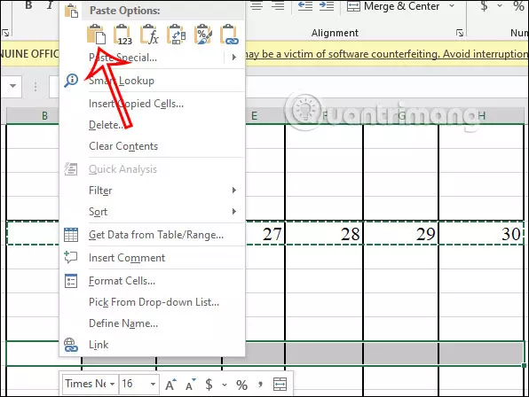 Định dạng có điều kiện Excel