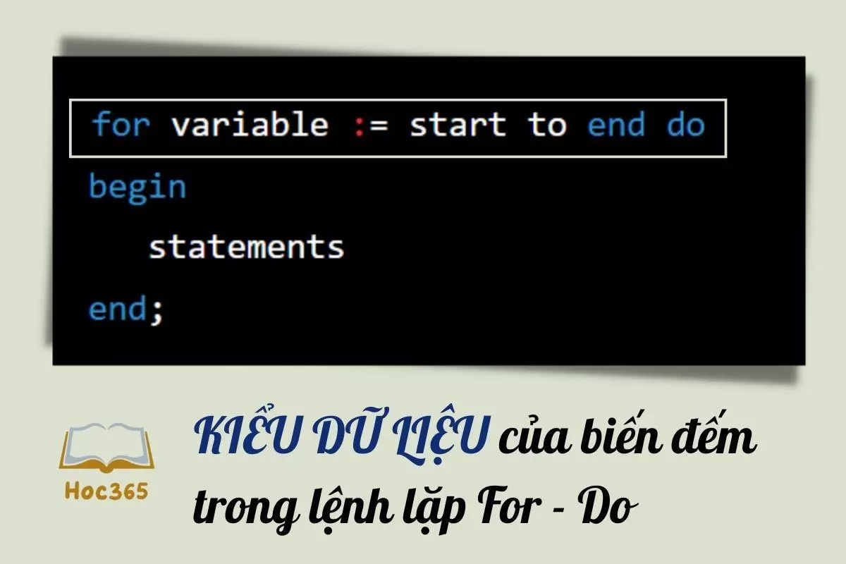 Kiểu dữ liệu của biến đếm trong lệnh lặp For - Do