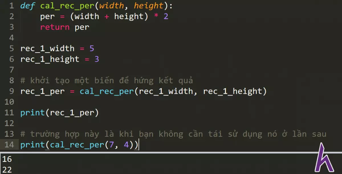 Kiểu dữ liệu Function trong Python - Return