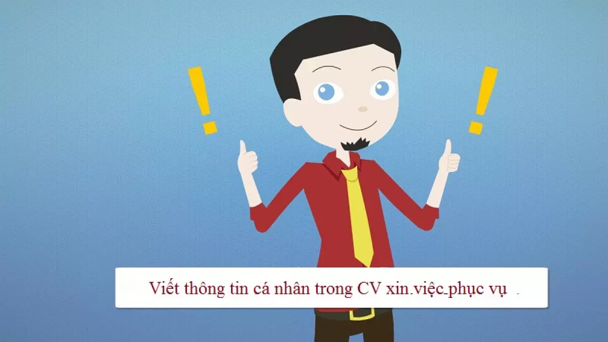 Mẫu CV xin việc nhân viên phục vụ