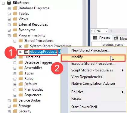 SQL Server Stored Procedure modifying