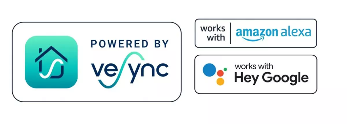 Ứng dụng VeSync, Amazon Alexa hoặc Google Assistant™