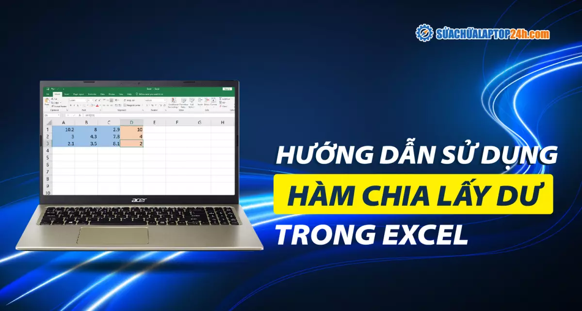 Cách sử dụng hàm chia lấy dư trong Excel