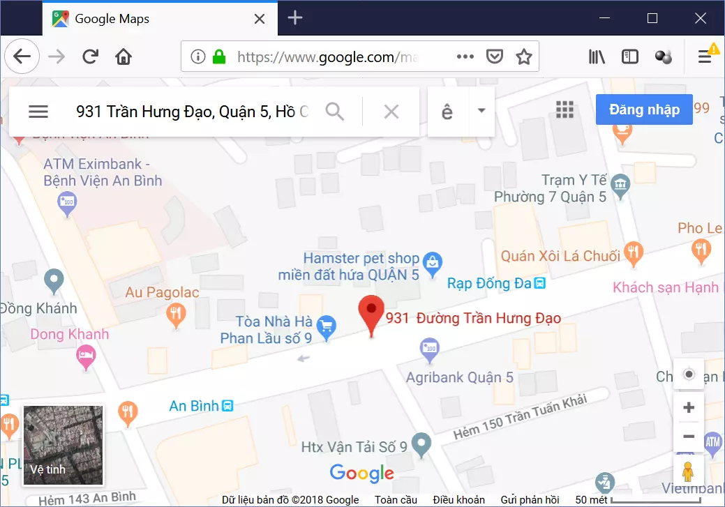 Giao diện Google Map