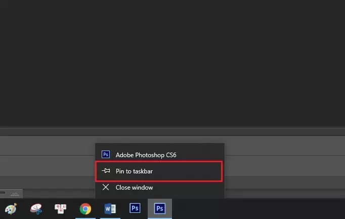 Ghim ứng dụng lên Taskbar