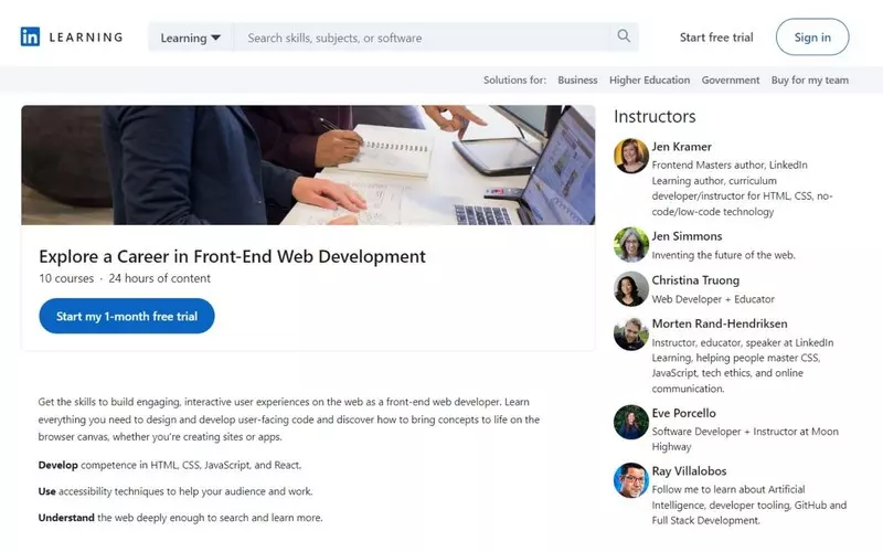 Khóa học Front End Web Developer - LinkedIn Learning