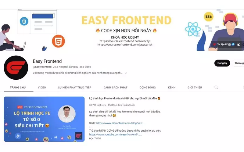 Khóa học của Easy Frontend