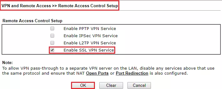 Mở dịch vụ SSL VPN