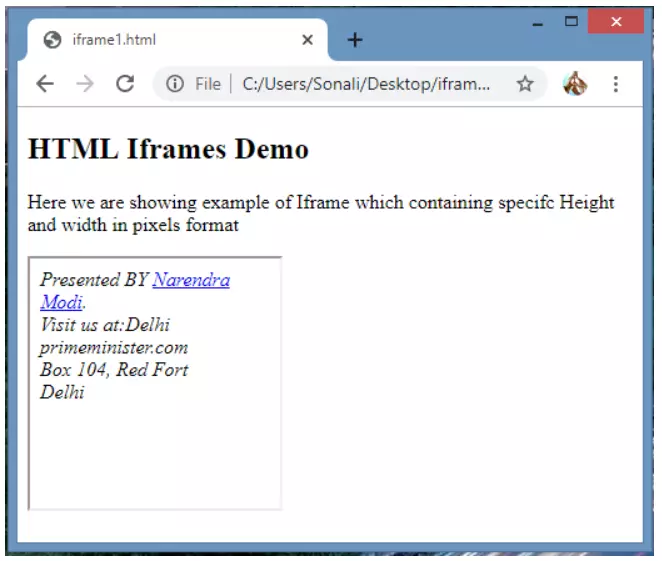 iFrame HTML