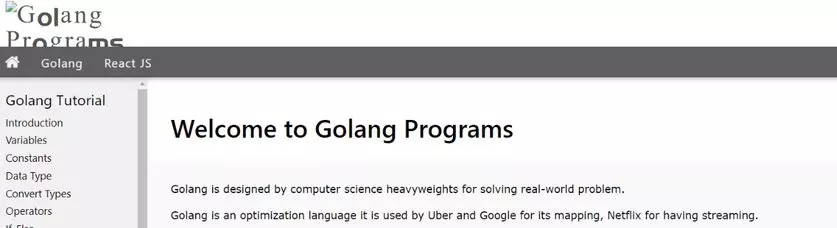 Golang Programs: Blog và Website lập trình