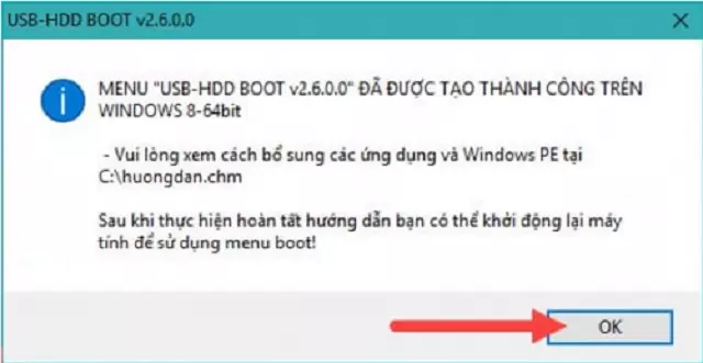 Click vào bắt đầu khi hệ thống xuất hiện thông báo mới